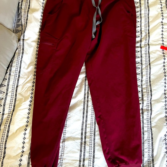 Figs Pants & Jumpsuits Figs Burgundy Zamora Jogger Pants Poshmark